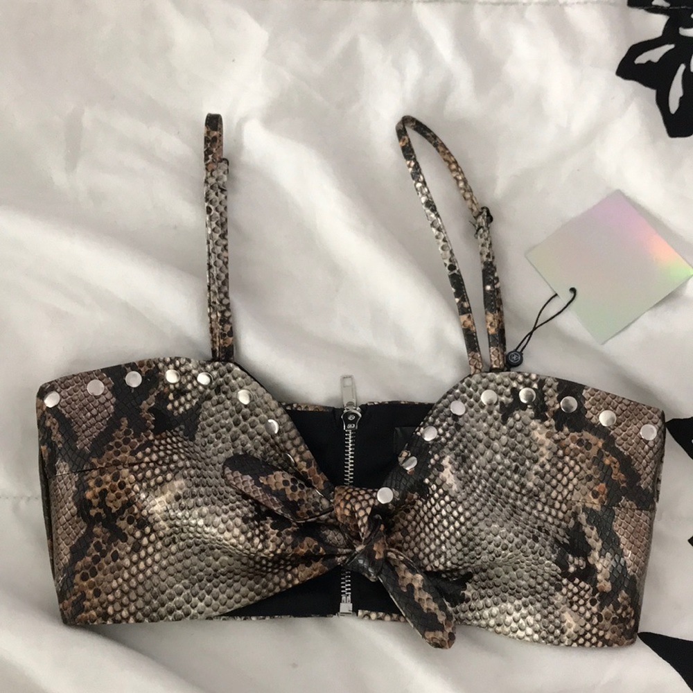 Snakeskin Bralette Top